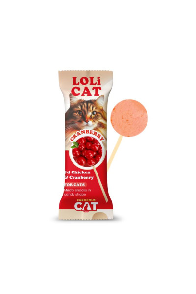 EUROGOLD CAT LOLİCAT KEDİ ÖDÜL LOLİPOP 1.5 GR KIZILCIKLİ - 15'Lİ .5